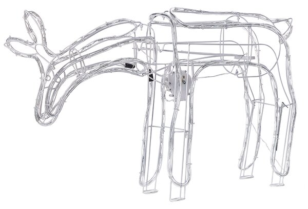 Kültéri dekoráció LED KRISTNES 53 cm Mozgó őz Fehér