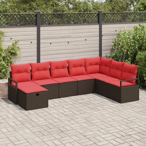 VidaXL Kanapé Szett párnával 6 pcs polirattan