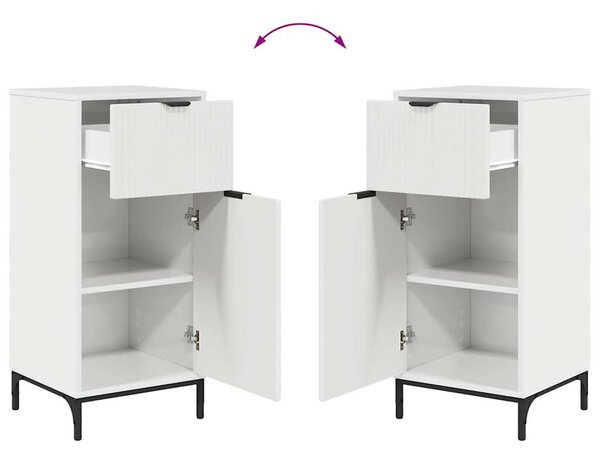 Fürdőszoba bútor szett 2 pcs Magasfényű fehér 39.5 x 36 x 88 cm