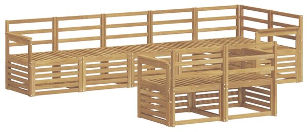 VidaXL Kültéri kanapé szett 8 pcs Fehér 306 x 128,5 x 73 cm
