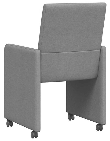 Étkezőszékek kerékkel 2 pcs Sötétszürke 57 x 66 x 94 cm szövet