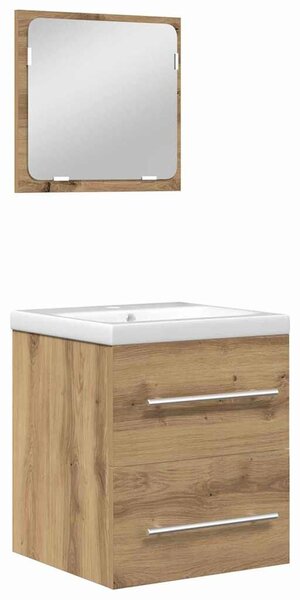 Fürdőszoba bútor szett 2 pcs Musta tammi 41 x 38.5 x 48 cm