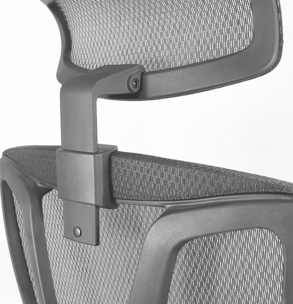 Ergonomikus Balance Pro irodai szék, RONDI, hálós háttámlával, állítható deréktámasszal, szinkron mechanizmussal, fekete