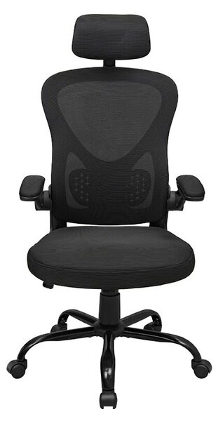 Ergonomikus irodai szék Integro, RONDI, hálós háttámlával, állítható deréktámasszal, M1 mechanizmussal (Tilt), fekete