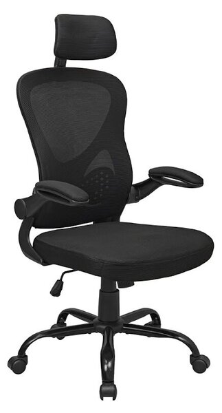 Ergonomikus irodai szék Integro, RONDI, hálós háttámlával, állítható deréktámasszal, M1 mechanizmussal (Tilt), fekete