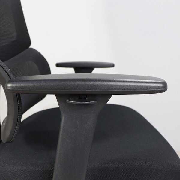 Ergonomikus irodai szék Concept, RONDI, hálós háttámlával, állítható deréktámasszal, Synсhro mechanizmussal, fekete