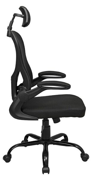 Ergonomikus irodai szék Integro, RONDI, hálós háttámlával, állítható deréktámasszal, M1 mechanizmussal (Tilt), fekete