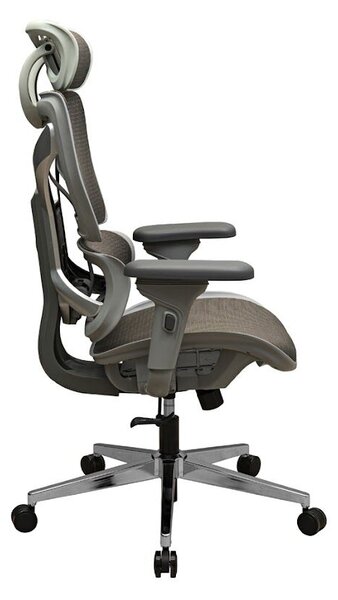 Ergonomikus irodai szék Performance, RONDI, hálós háttámlával, állítható deréktámasszal, szinkron mechanizmussal, fekete