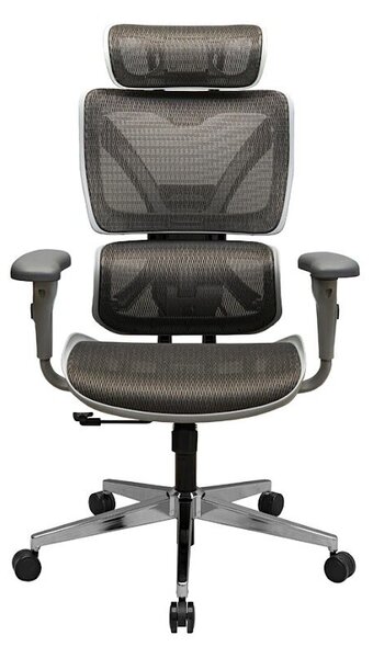Ergonomikus irodai szék Performance, RONDI, hálós háttámlával, állítható deréktámasszal, szinkron mechanizmussal, fekete