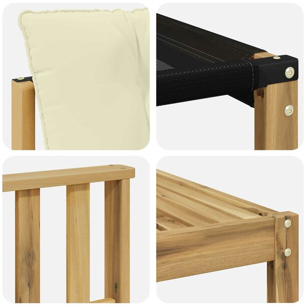 VidaXL Kültéri kanapé szett 7 pcs Fehér és Krém színű 79 x 79 x 37 cm