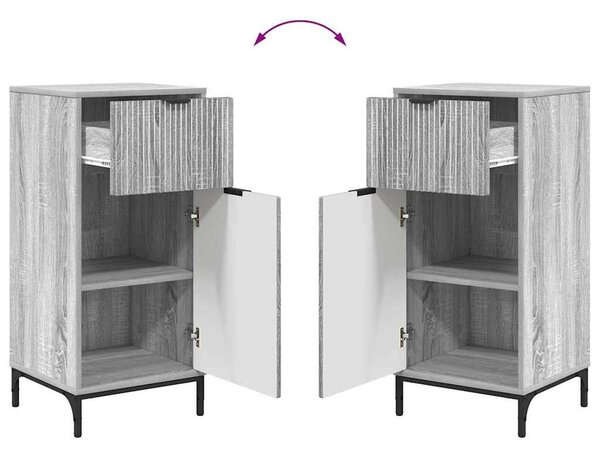 Fürdőszoba bútor szett 2 pcs Szürke sonoma 39.5 x 36 x 88 cm
