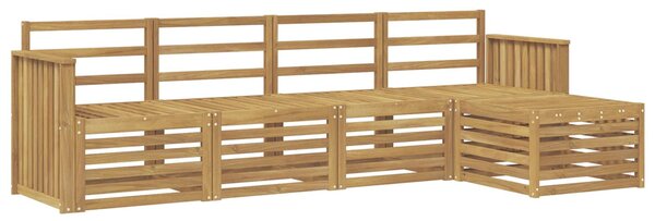 VidaXL Kültéri kanapé szett 5 pcs Fehér 249 x 122,5 x 73 cm