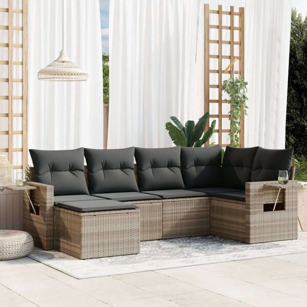 VidaXL Polyrattan Kerti Ülőgarnitúra - 6 részes