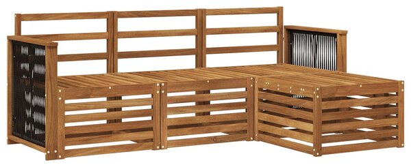 VidaXL Kültéri kanapé szett 4 pcs Természetes