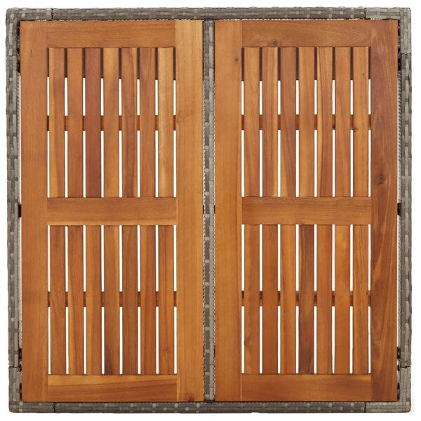 Polyrattan Kerti Étkezőgarnitúra - 3 részes - Szürke