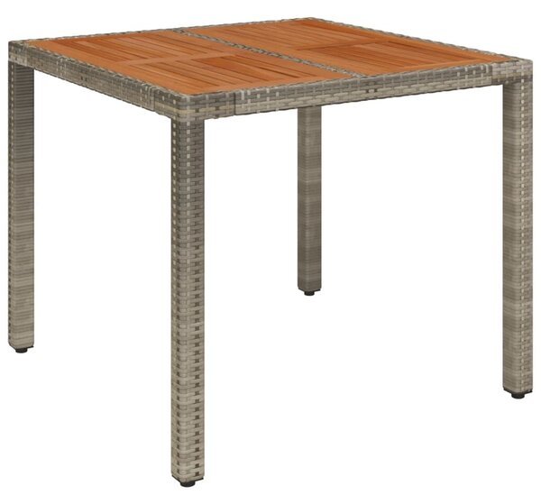 Polyrattan Kerti Étkezőgarnitúra - 3 részes - Szürke