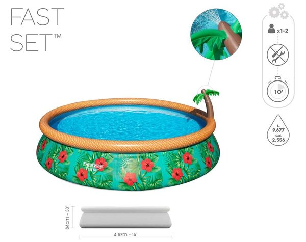 Bestway Fast Set Medence - Trópusi - 457 cm