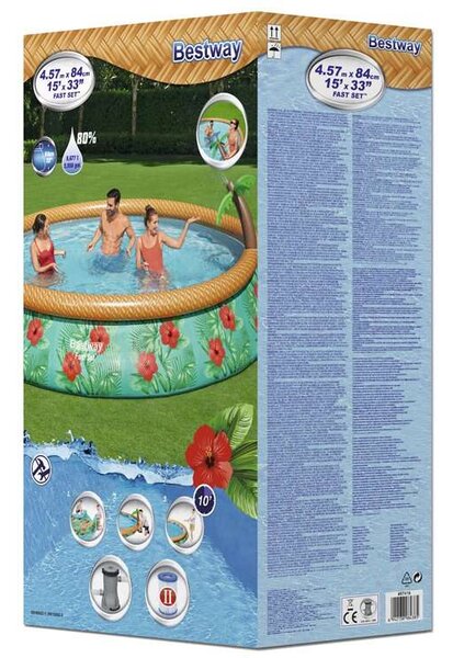 Bestway Fast Set Medence - Trópusi - 457 cm