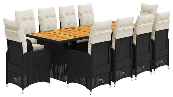 VidaXL Polyrattan Kerti Bútor - 11 részes Bisztró készlet