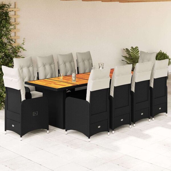 VidaXL Polyrattan Kerti Bútor - 11 részes Bisztró készlet