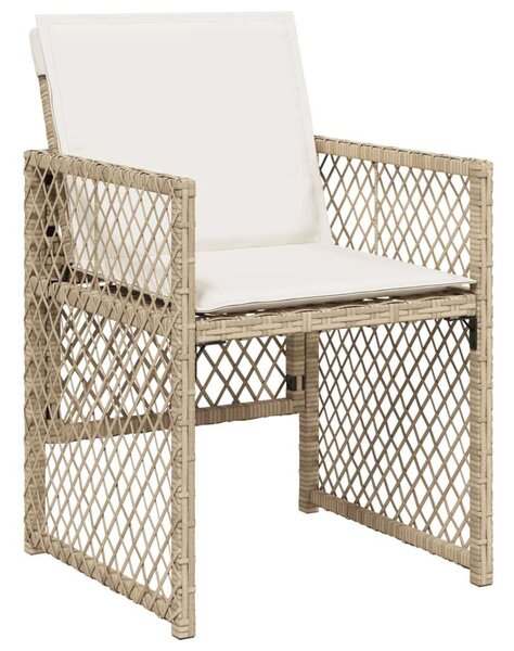 VidaXL Polyrattan Kerti Étkezőgarnitúra - 13 részes - Bézs