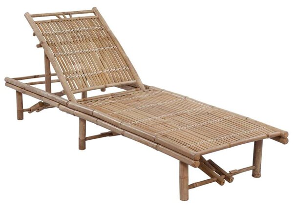 VidaXL Bambusz Napozóágy Párnával - 200cm