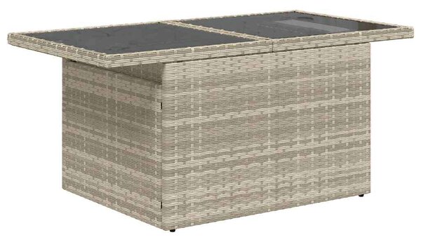 VidaXL Polyrattan Kerti Ülőgarnitúra - 9 részes - Világosszürke