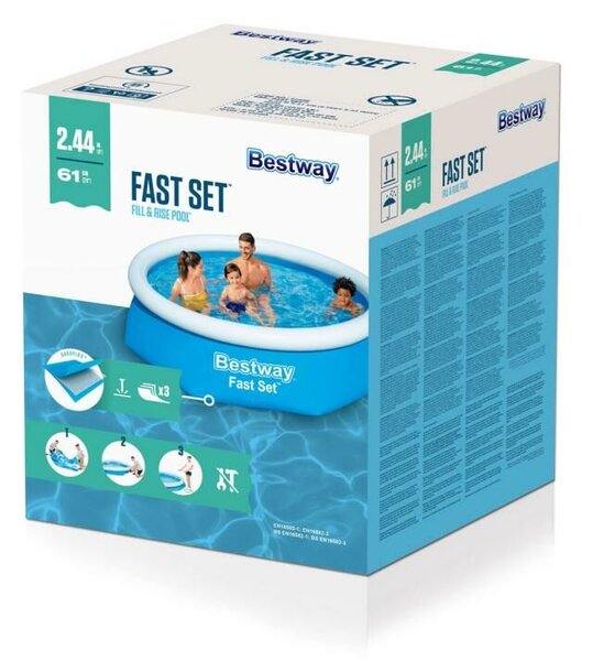 Bestway Fast Set Medence, 2.44m x 61cm, 1880 liter