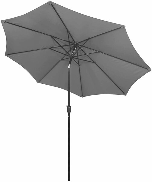 Kerti terasz napernyő, dönthető, kurblis, GU200, 300 cm átmérőjű, grafit színű