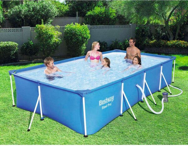 Bestway fémvázas medence, 400x211x81 cm, 5.700 liter, szűrőszivattyúval