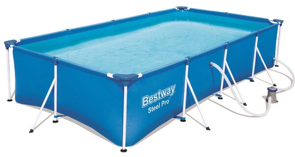 Bestway fémvázas medence, 400x211x81 cm, 5.700 liter, szűrőszivattyúval