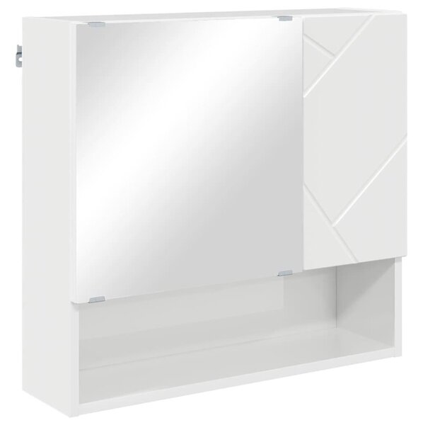 Fürdőszoba bútor szett 4 pcs Magasfényű fehér 61 x 35 x 64 cm