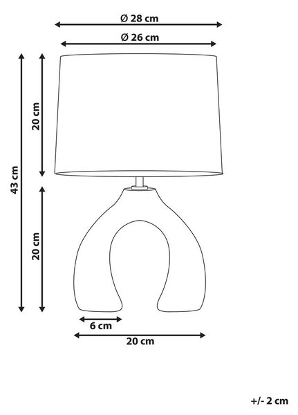 Asztali lámpa ABBIE Kerámia Világoszöld