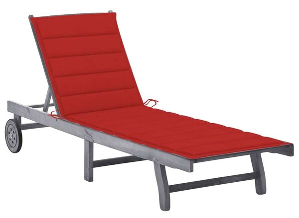 VidaXL Akácfa Napozóágy - Szürke - 200cm