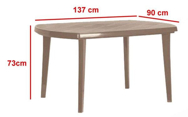 Elma Kerti Bútor Szett - 6+1 Felnőtt - Cappuccino