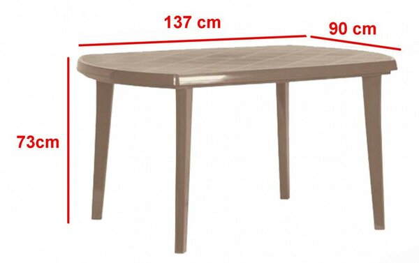 Elma Kerti Bútor Szett - 6+1 Felnőtt - Cappuccino