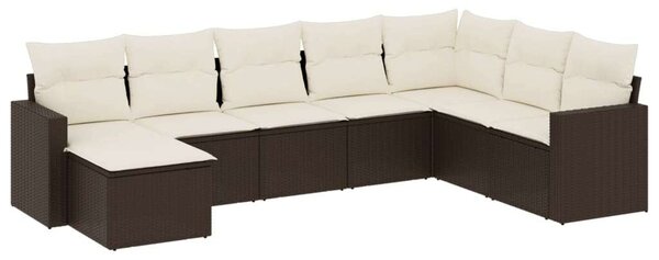 VidaXL Polyrattan Kerti Ülőgarnitúra - Barna - 8 részes