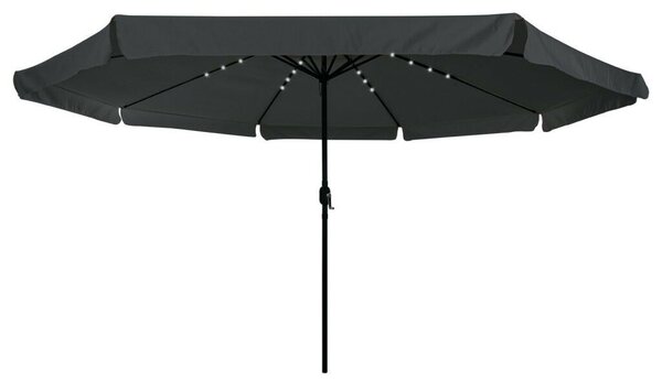 Kültéri Napernyő LED Fényekkel ø395x245 cm Antracit