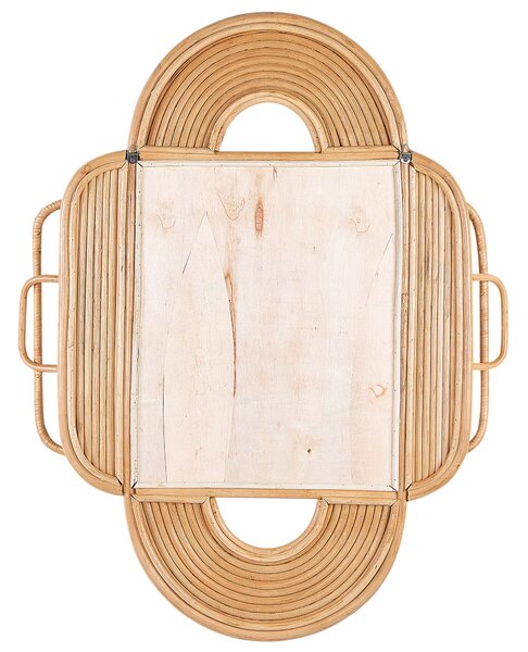 Falitükör ALCORN 70 cm 90 cm Rattan Természetes