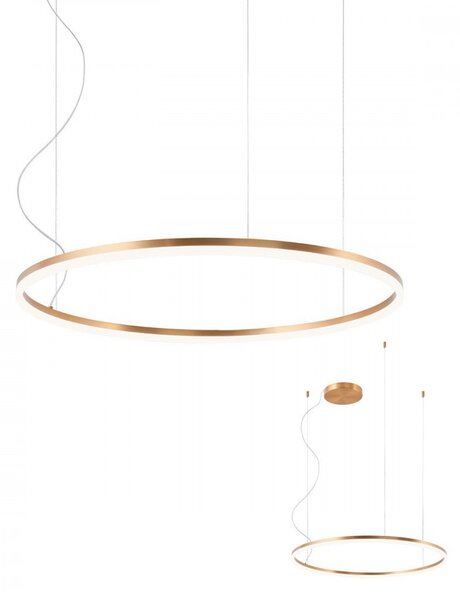 ORBIT LED modern stílusú függőlámpa, bronz, 3000K, Ø80 cm, TRIAC dimmelhető (01-4877-TRIAC)