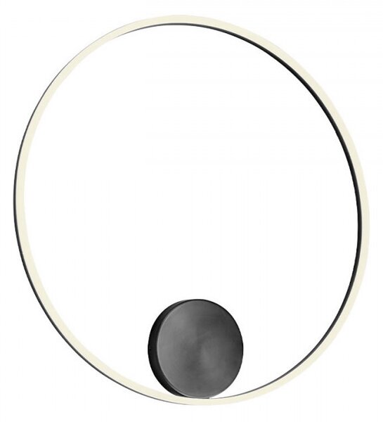 ORBIT LED modern stílusú fali/mennyezeti lámpa, matt fekete, 3000K, Ø80 cm, direkt fényű, TRIAC dimmelhető