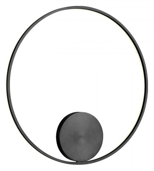 ORBIT LED modern stílusú fali/mennyezeti lámpa, matt fekete, 3000K, Ø80 cm, indirekt fényű, TRIAC dimmelhető