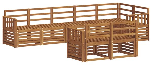 VidaXL Ülőgarnitúrák 8 pcs Természetes Tömör Akácfa