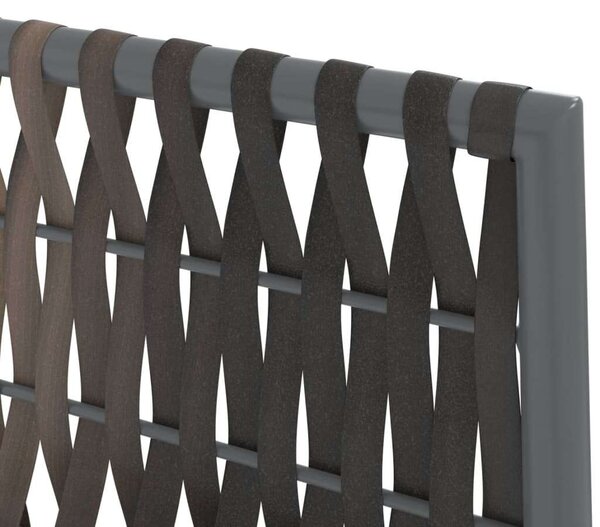 VidaXL 5-részes polyrattan és acél kerti étkezőgarnitúra párnával