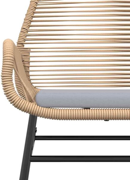 VidaXL 7 észes barna polyrattan üveg kerti étkezőgarnitúra párnával