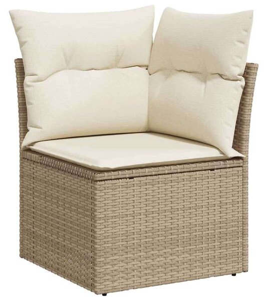 VidaXL 11 részes bézs polyrattan kerti ülőgarnitúra párnákkal