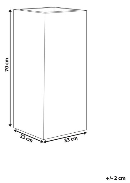 Virágcserép DION 33 cm Világosszürke