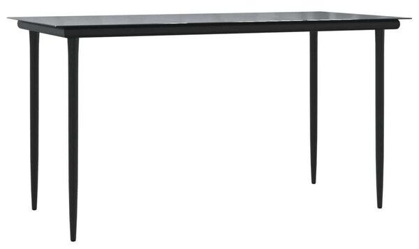 VidaXL 5-részes polyrattan és acél kerti étkezőgarnitúra párnával