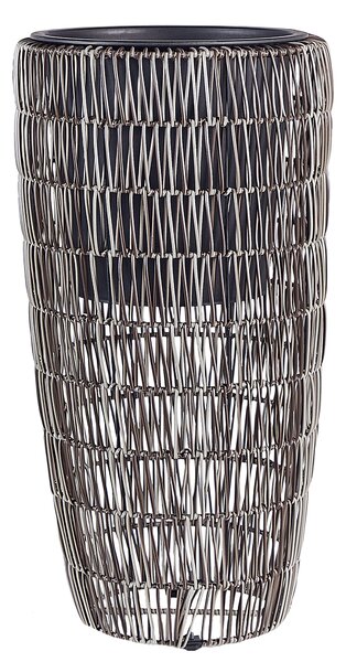 Kétdarabos virágcserép szett CHELONE PE Rattan 26/34 cm Barna
