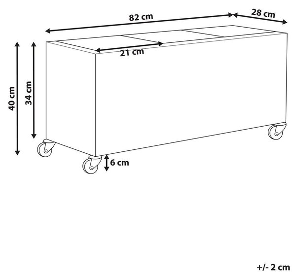 Virágcserép BELLIS PE Rattan 82 cm Fekete